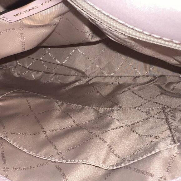 Michael Kors Nicole Blush Suede and Leather Rose Gold Hardware NWT Shoulder Bag - Picture 11 of 14